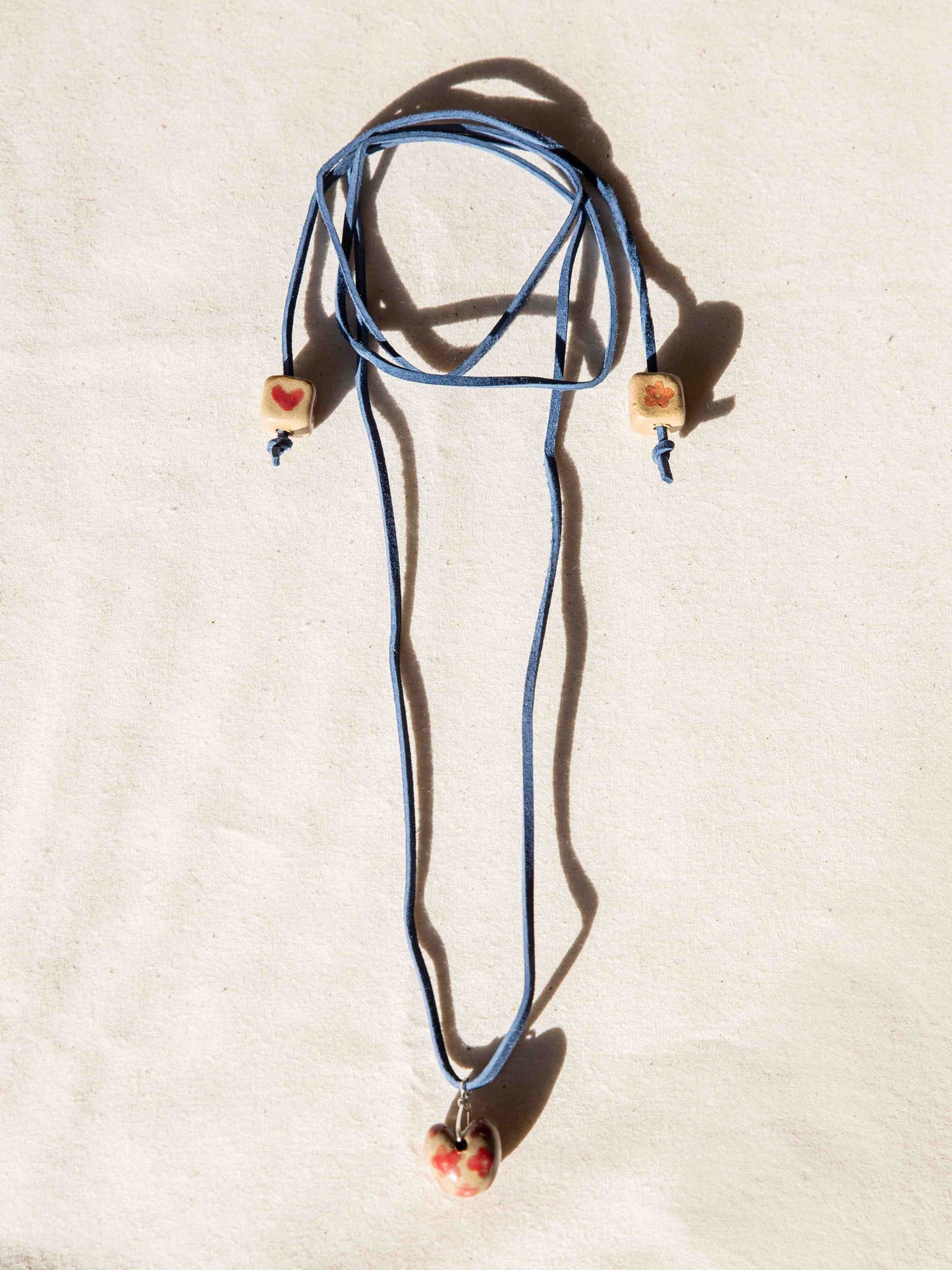 Wrap around blue suede