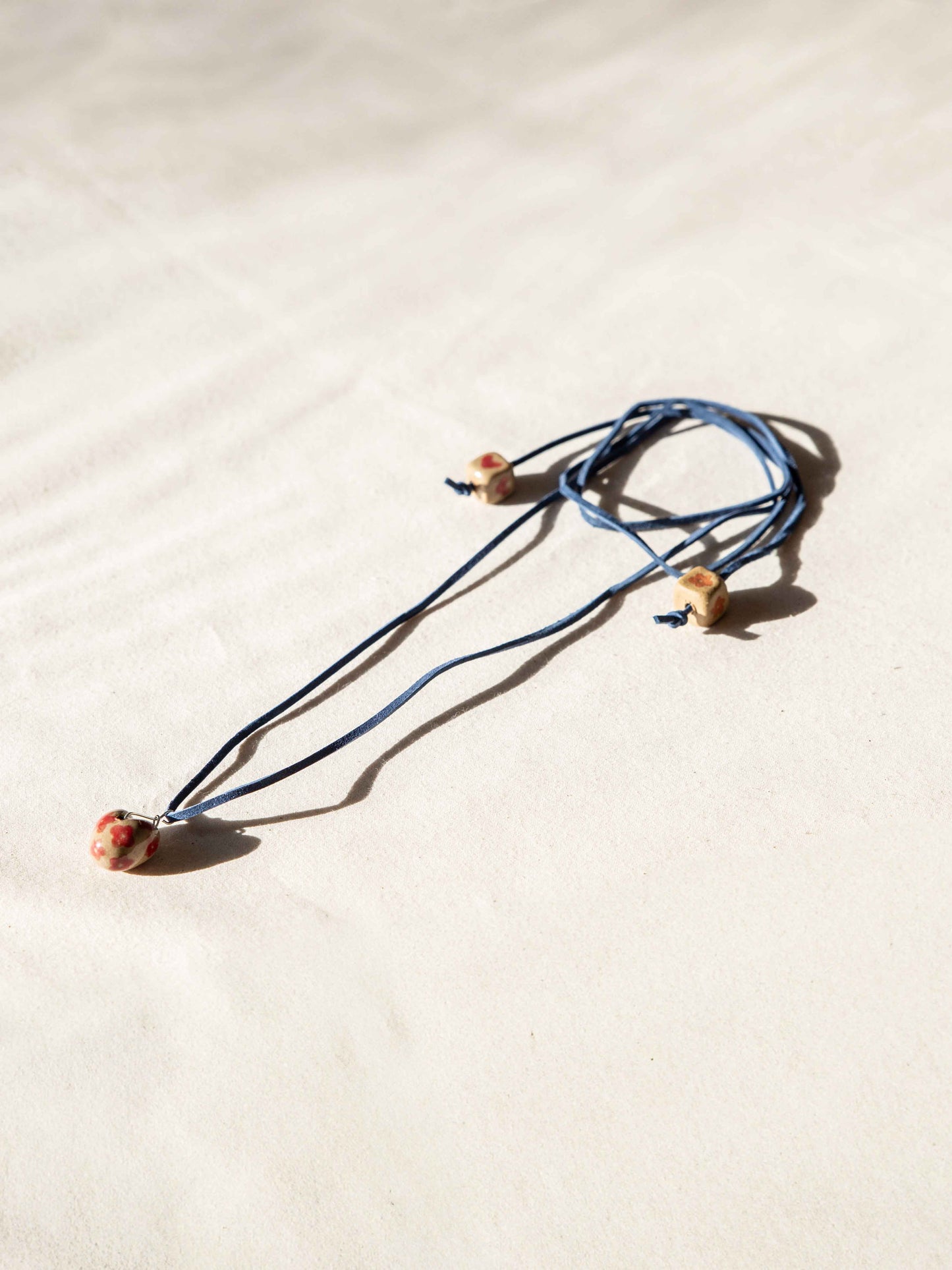 Wrap around blue suede