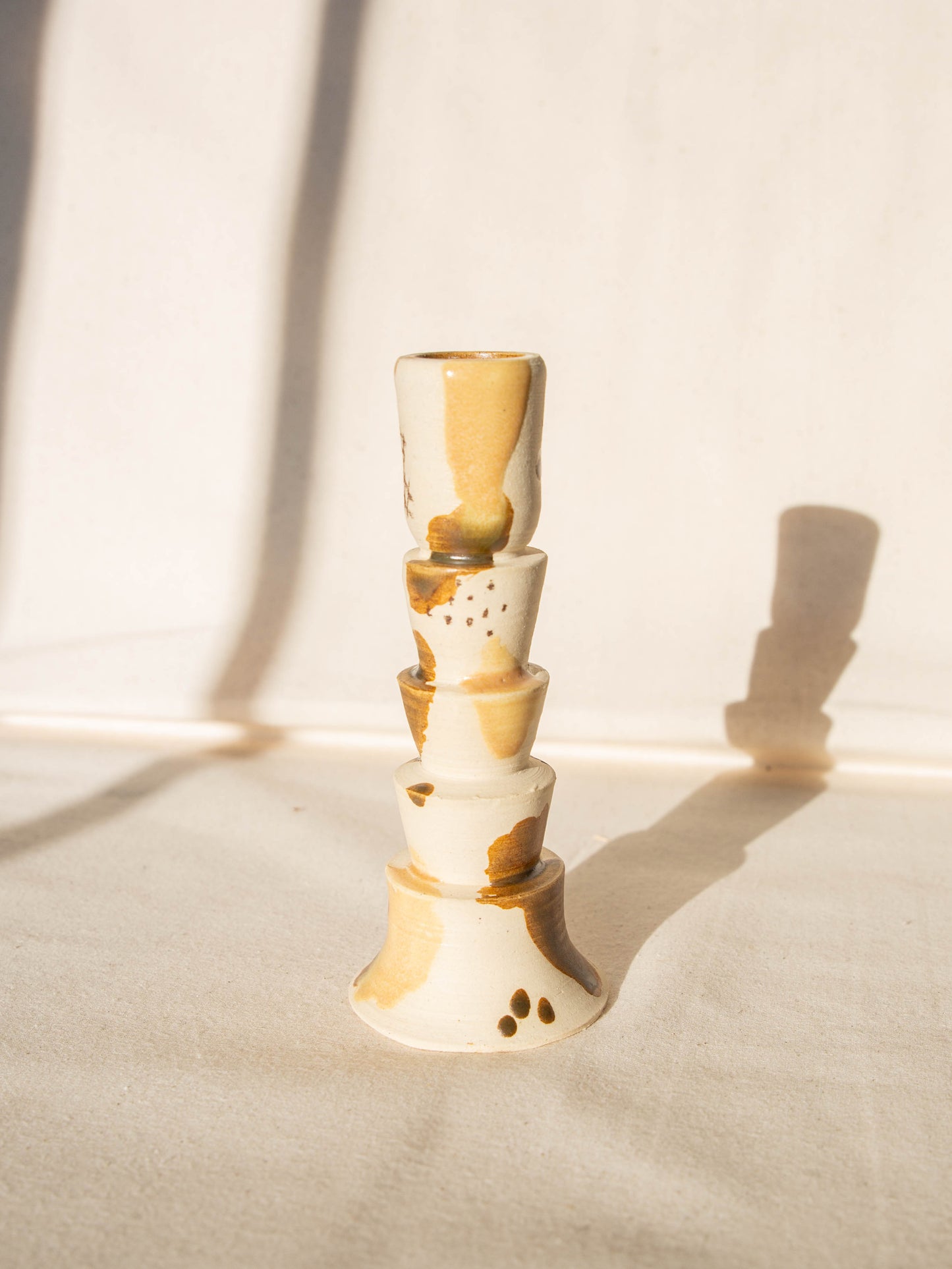 White Candlestick Holder