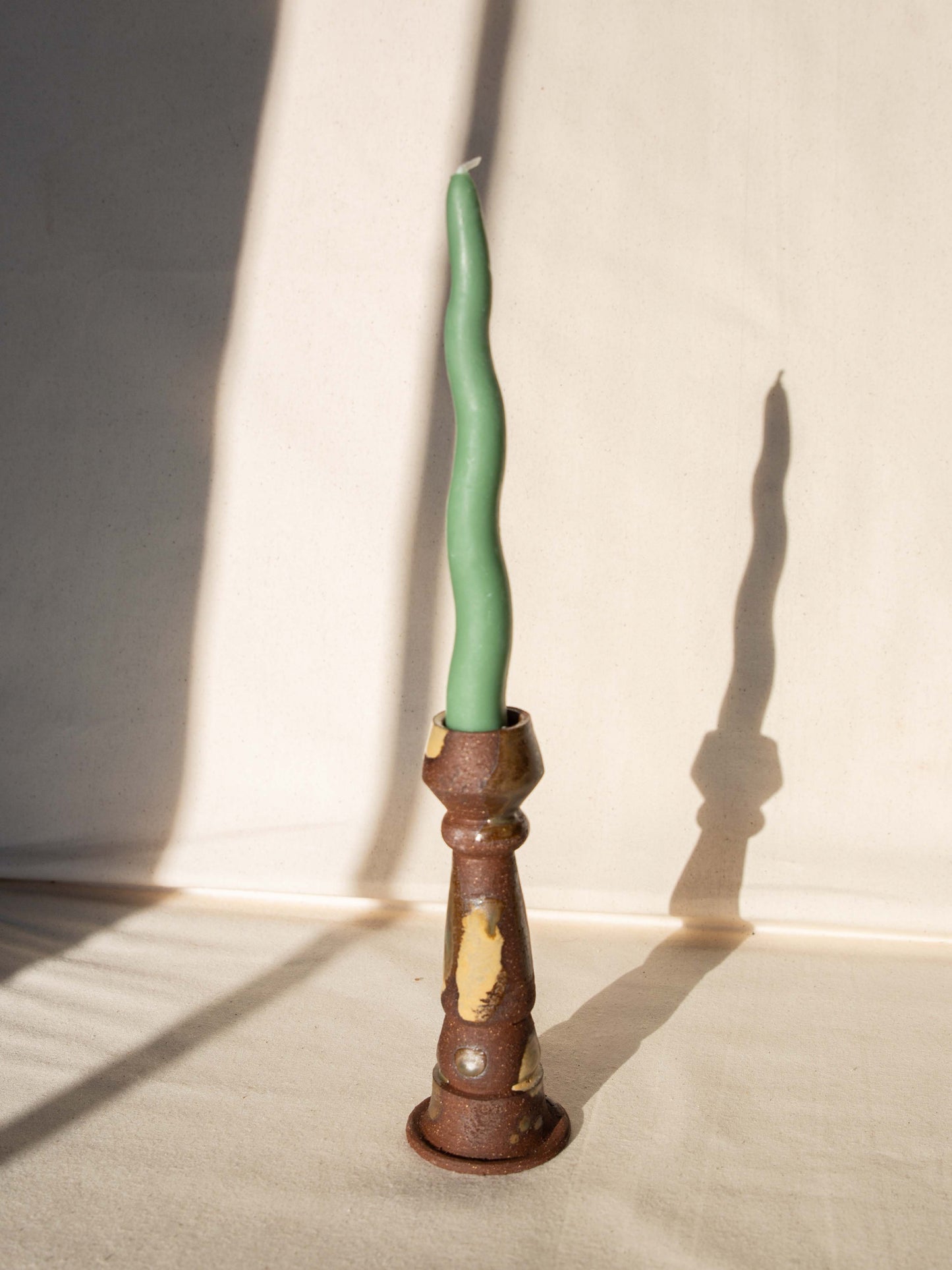 Brown Candlestick Holder