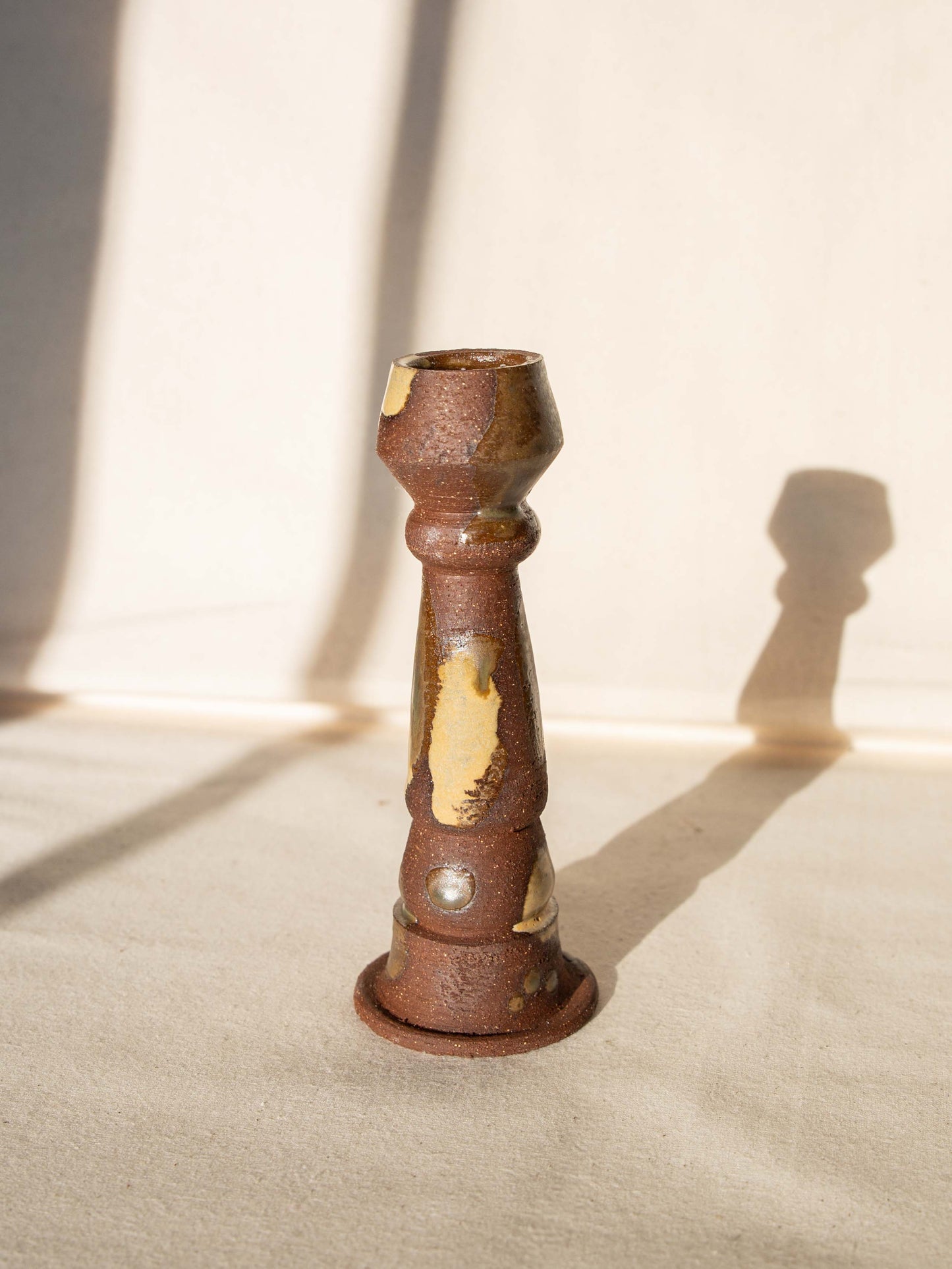 Brown Candlestick Holder